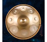 440HZ/432HZ Steel Hand Pan Percussion Instruments, Handpan Drum Sets, 9/10/12 notesD Minor Handpan Drum, Percussion Instrument With Drum Tripod, For Meditation Yoga Sound Healing(C,10 notes)