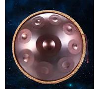 440HZ/432HZ Steel Hand Pan Percussion Instruments, Handpan Drum Sets, 9/10/12 notesD Minor Handpan Drum, Percussion Instrument With Drum Tripod, For Meditation Yoga Sound Healing(F,10 notes)