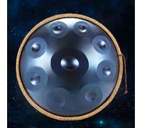 440HZ/432HZ Steel Hand Pan Percussion Instruments, Handpan Drum Sets, 9/10/12 notesD Minor Handpan Drum, Percussion Instrument With Drum Tripod, For Meditation Yoga Sound Healing(A,10 notes)