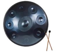 440Hz Handpan Beginner 10 Notes D Minor Kurd 22in Meditation & Sound Healing Music Gifts, Nitrided Steel Hand Pan Drum For Adults, Percussion Instruments With Mallets(Blue)