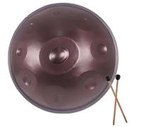 440Hz Handpan Beginner 10 Notes D Minor Kurd 22in Meditation & Sound Healing Music Gifts, Nitrided Steel Hand Pan Drum For Adults, Percussion Instruments With Mallets(Purple)
