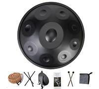 440Hz Handpan Drum in D Minor Steel Hand Drum Soft Hand Pan Bag Handpan Mallet Stand Dust Cloth 22 Inches 91012 Notes 9 NoteBlue