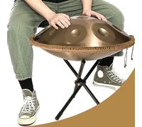 440Hz Handpan Drums, 9 Notes Steel Tongue Drum Instrument for Beginners and Professionals, 22 Inch Hand Pan Drum with All Accessories (Gold, 9 Notes)