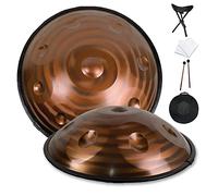 440Hz Handpan Drums Sets, D Minor Steel Hand Drum, Steel Drums Instruments with Soft Hand Pan Bag, 2 Handpan Mallet, Handpan Stand,9 Notes