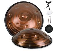 440Hz Handpan Drums Sets, D Minor Steel Hand Drum, Steel Drums Instruments with Soft Hand Pan Bag, 2 Handpan Mallet, Handpan Stand