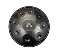 440Hz Professional Small Handpan Drum - 19Inch 9Notes Steel Drum Instrument for Advanced Players & Beginners, Ideal for Music Creation, Meditation, Yoga, Sound Healing (Color : Black_D Minor)