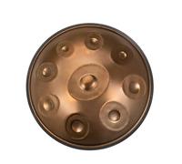 440Hz Professional Small Handpan Drum - 19Inch 9Notes Steel Drum Instrument for Advanced Players & Beginners, Ideal for Music Creation, Meditation, Yoga, Sound Healing (Color : Gold_D Minor)