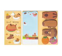 440Pcs Capybara Sticky Notes Set, Self-Stick Cute Sticky Notes for Journaling, Planning, Office Memo, Work Essentials, Funny Capybara Stationery