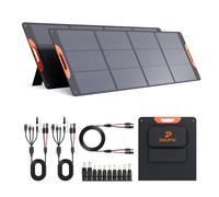 440W Portable Solar Panel with Bypass Diodes, 2 Pack 220W N Type 16BB Foldable Solar Charger for Power Station, 25% High Efficiency IP67 Waterproof, 4 Brackets for Camping