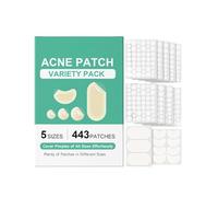 443 Count Pim/ple Patches for Face, Hydro/colloid A/cne Patch, A/cne S/pot Patches & Micro Needle Pa/tches for All Skin Types, S/pot Treatment for Face, Pim/ple Stickers, Contoured 5 Sizes