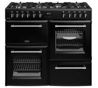 444411829 Farmhouse 100DF Dual Fuel Range Cooker - Black