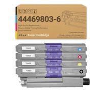44469803 44469706 44469705 44469704 Toner Cartridge Replacement Compatible for Oki C310dn C330dn C331 C510dn C511 C511dn C530dn C531 C531dn MC351 MC352dn Series & Page Yield 1 set
