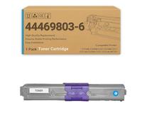 44469803 44469706 44469705 44469704 Toner Cartridge Replacement Compatible for Oki C310dn C330dn C331 C510dn C511 C511dn C530dn C531 C531dn MC351 MC352dn Series & Page Yield cyan