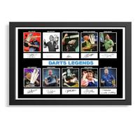 445. Darts Legends x10 (garry anderson ect.) Signed Framed A4 print (21 X 297 CM) photograph ####(REPRINT) #####