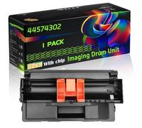 44574302 Compatible for Okidata OKI Imaging Drum Unit with Chip B411d B411dn B412DNW B431 B431D MB471 Printers (1 Pack Black)