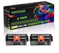 44574302 Compatible for Okidata OKI Imaging Drum Unit with Chip B411d B411dn B412DNW B431 B431D MB471 Printers (2-Pack Black)