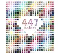 447 Colors Diamond Painting Beads, 89400 5D Square Flat Bottom Resin Drills for Diamonds Art Accessories, Replacement Gems for DIY Dots Nails Diamond Painting Dot Craft (200 per Color)