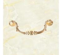 447 Furniture Gold Bar Drawer Cabinet Door Handle Alloy Hole Distance 98mm(Gold)