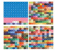 447 Labels Color Number Stickers with Square Round Diamonds, Diamond Painting Number Stickers