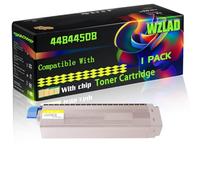 44844508 44844507 44844506 44844505 Compatible for Okidata OKI Toner Cartridge with Chip C831 C831cdtn C831dn C831n C841 C841cdtn C841dn Printers (1 Pack Yellow)