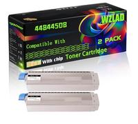 44844508 44844507 44844506 44844505 Compatible for Okidata OKI Toner Cartridge with Chip C831 C831cdtn C831dn C831n C841 C841cdtn C841dn Printers (2 Pack Black)