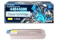 44844508 44844507 44844506 44844505 Toner Cartridge Compatible for Okidata OKI C831 C831cdtn C831dn C831n C841 C841cdtn C841dn C841n Printers, With Chip Large Capacity 20000 Pages (1 Pack Yellow)