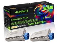 44844616 44844615 44844614 44844613 Compatible for Okidata OKI Toner Cartridge with Chip C822CDTN C822DN C822N Printers (2 Pack Black)