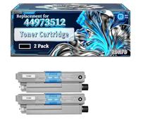 44973512 44973511 44973510 44973509 Toner Cartridge Compatible for Okidata OKI ES3452 MFP ES5431dn ES5462dnw MFP ES543 MFP Printers, With Chip Large Capacity 8000 Pages (2 Pack Black)