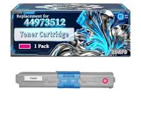 44973512 44973511 44973510 44973509 Toner Cartridge Compatible for Okidata OKI ES3452 MFP ES5431dn ES5462dnw MFP ES543 MFP Printers, With Chip Large Capacity 8000 Pages (1 Pack Magenta)