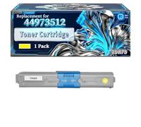 44973512 44973511 44973510 44973509 Toner Cartridge Compatible for Okidata OKI ES3452 MFP ES5431dn ES5462dnw MFP ES543 MFP Printers, With Chip Large Capacity 8000 Pages (1 Pack Yellow)