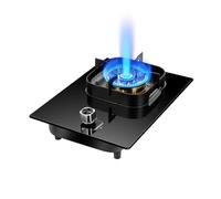 BZJPRFC 44cm Gas Stove,Built-in Gas Cooker 1 Burner,5.2KW Nine-chamber Fierce Flame Stove,Gas/LP Gas Conversion,with Flame Out Protection,for Home Kitchens(NG)