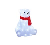 44cm Light up Christmas Polar Bear Decoration with 50 Cool White LEDs Samuel Alexander White One Size