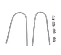 44in Radiator Hose Kit Stainless Steel Rustproof Flexible Adjustable Clamps Gloss Finish - Efficient Cooling, Easy Installation, Universal Fit for Engine