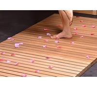 44inch 40inch 36inch 32inch 28inch 24inch 20inch Wooden Shower Mat for Indoor/Outdoor Shower, Large Non-Slip Wooden Shower Mat with Non-Slip Feet(20x22in(50x50cm))