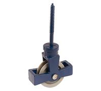 44mm Blue Single Screw Cast Pulley with Nylon Wheel