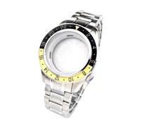 44mm GMT Watch Case Ceramic Bezel for Grand Seiko | Luminous Sapphire Crystal Stainless Steel Bracelet Modding Set Casual Men