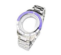 44mm GMT Watch Case Ceramic Bezel for Grand Seiko | Luminous Sapphire Crystal Stainless Steel Bracelet Modding Set Casual Men