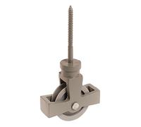 44mm Grey Single Screw Cast Pulley with Nylon Wheel