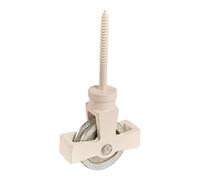 44mm White Single Screw Cast Pulley with Cast BZP Wheel