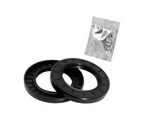 44mm X 56mm X 8mm Black Double Lip Oil Seal, Nitrile Rubber Cover Double Lip with Spring, Oil Shaft Seal Fit for Bearing Shaft
