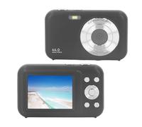 44MP 2.5K Digital Camera, Vlogging Camera with 16X Digital Zoom, Auto Focus Compact Camera with 2.4 Inch IPS Screen, Small Video Camera for Kids Teens Beginner Adult (Black)