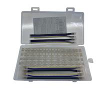 44pcs 6pin COB LED Strip Light Connector kit 6-pin 12mm/0.47in Gapless Solderless Connector,4pcs LED Connector+Cable wire for RGB CCT COB LED Strip Lights