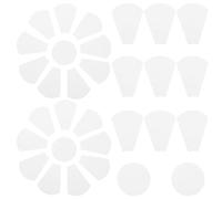 44Pcs Flower Petal Paper Templates for Quilting & Patchwork - Large 12-Point Round Core Shapes - Paper Piecing (EPP) Supplies for Hand Sewing & DIY Craft Projects (Large, 44 Pack)