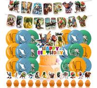 44Pcs Italian Brain Birthday Party Decorations,Italian Brain Theme Banner Cake Decoration,CLKDPNO Party Decoration Supplies for Kids Birthday Celebration,Latex Balloons Party Supplies