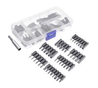44Pcs S2 Screwdriver Bit Set Phillips Slotted Torx Hex Screwdriver Bits with Extension Rod 1/4 Inch Hex Shank