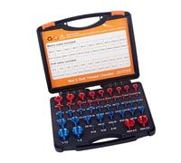 44PCS Thread Checker Kit, Nut and Bolt Thread Checker Carbon Steel Bolt Nut Identifier Gauge with Storage Box for Maintenance Repair