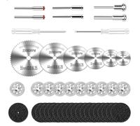 44Pcs YGCQFH Cutting Wheel Kit for Dremel Rotary Tools, Mini HSS Circular Saw Blades Cutter, Resin Cutting Discs, 545 Diamond Cut Off Wheels for Cutting Wood, Metal, Plastic, PVC, Glass, Tile, Stone