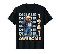 44th Birthday Bear Legends December 1981 44 Years Old Mens T-Shirt