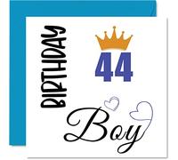 44th Birthday Card for Men - Birthday Boy - Cards for 44 Year Old Man Dad Brother Uncle Cousin Friend Nephew, 145mm Bday Greeting Cards Gift