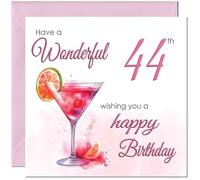 44th Birthday Card for Women - Ladies Elegant Birthday Cards for 44 year old woman Forty Four, Forty Fourth Daughter Friend Niece Granddaughter Wife Girlfriend Girls Mum Aunt for her